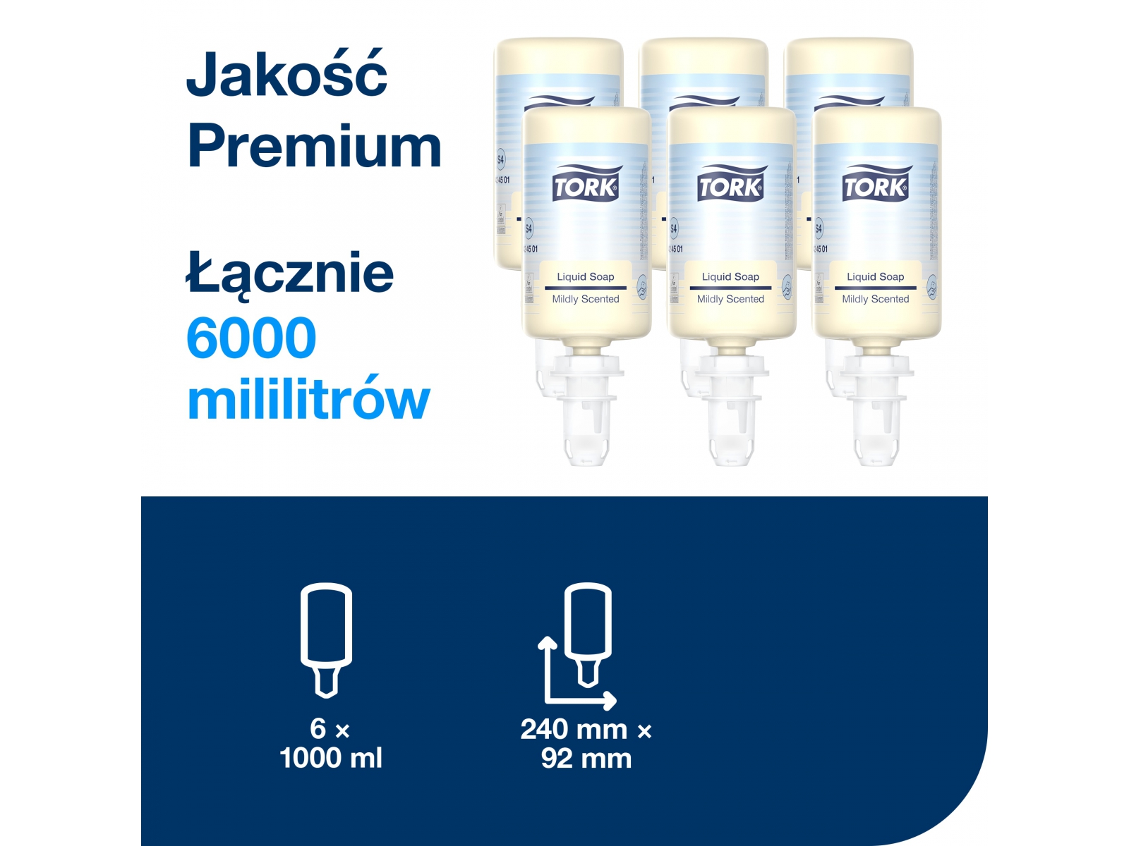 Mydło w płynie S4 TORK 424501 MILD Delikatne 1l